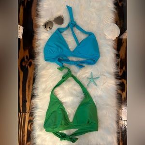 2 Old Navy swimsuit tops.